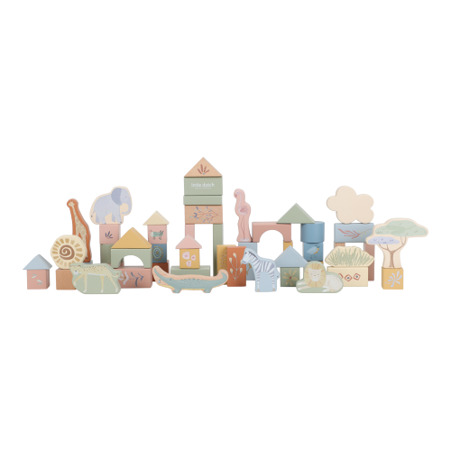 Les Petits Marmots | Blocs de construction en bois FSC - Safari friends