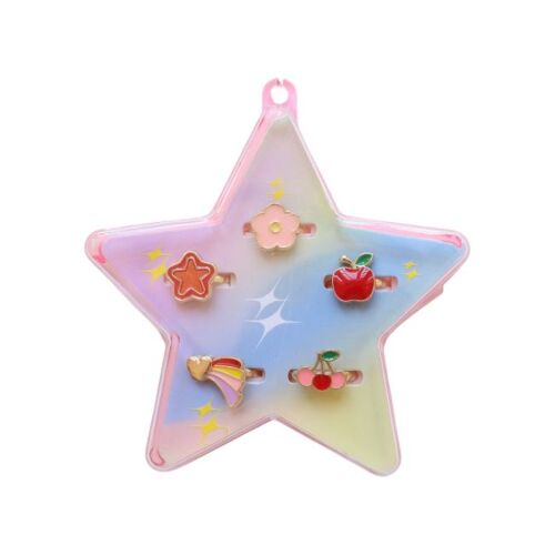 Les Petits Marmots | Set de 5 bagues fruits - Etoiles