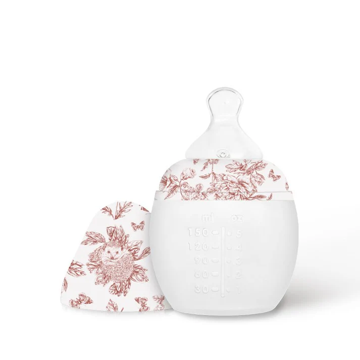 Les Petits Marmots | Biberon Elhée Tartine &  Chocolat 150 ml - "Toile de Jouy" Terracotta