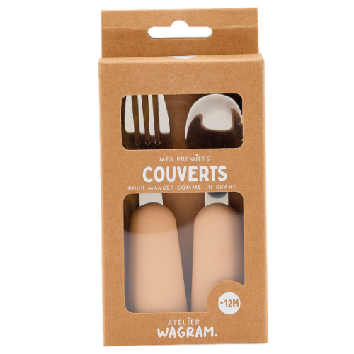 Les Petits Marmots | Couverts en silicone - Nougat