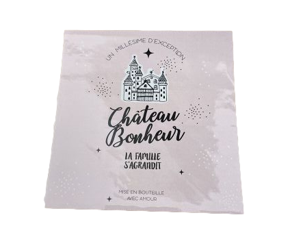 Les Petits Marmots | Etiquette de vin/champagne annonce - La famille s'agrandit