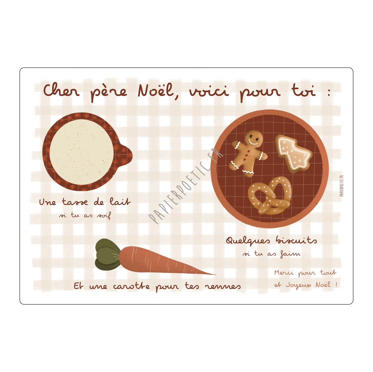 Les Petits Marmots | Set de table pour le Père Noël 