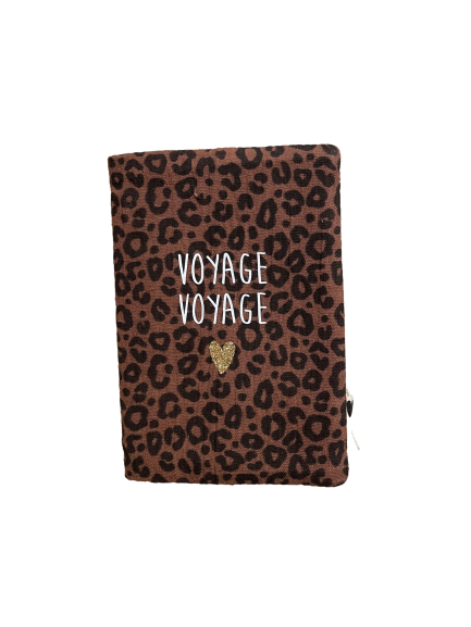 Les Petits Marmots | Protège passeport - Léopard marron (voyage voyage)