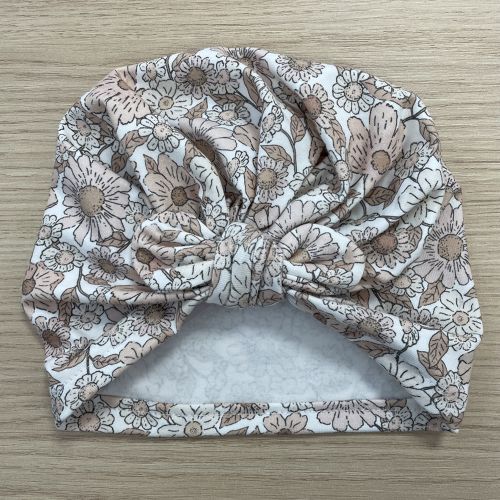 Les Petits Marmots | Turban jersey vintage - Flowers Nude