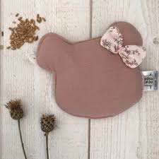 Les Petits Marmots | Bouillotte - Ours gaze de coton vieux rose 