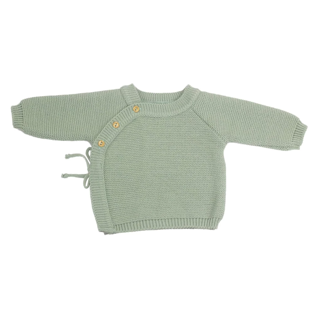 Les Petits Marmots | Brassière bébé en maille - Olive