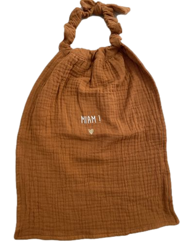 Les Petits Marmots | Serviette de cantine caramel - Miam !