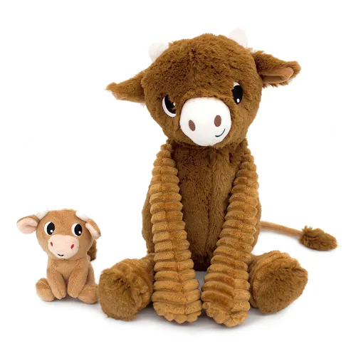 Les Petits Marmots | Peluche vache Hindou maman et son bébé - Cassonade