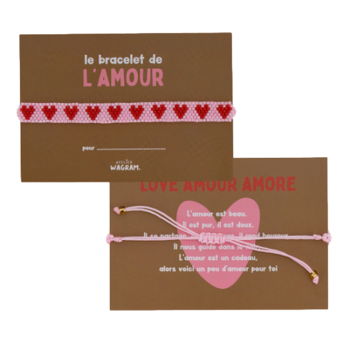 Les Petits Marmots | Bracelet perle - Rose/rouge