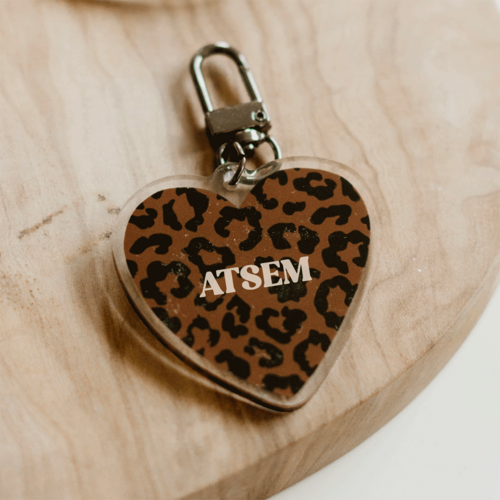 Les Petits Marmots | Porte-clés coeur léopard - ATSEM