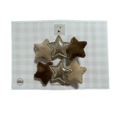 Les Petits Marmots | Duo de barrettes étoiles velours