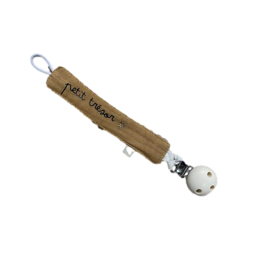 Les Petits Marmots | Attache tétine camel - Petit trésor