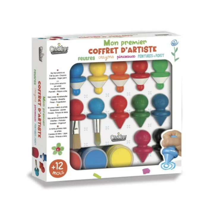 Les Petits Marmots | Mon premier coffret d'artiste - Feutres, crayons, pinceaux, peintures