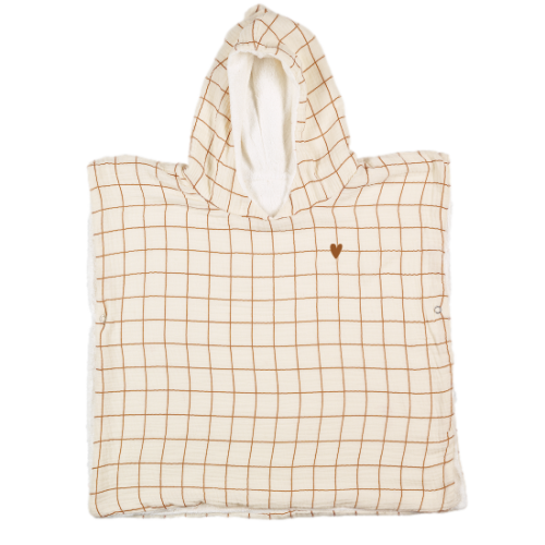 Les Petits Marmots | Poncho de bain 0-3 ans - Grands carreaux