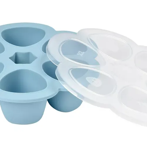 Les Petits Marmots | Multiportions en silicone 6x150ml - Bleu
