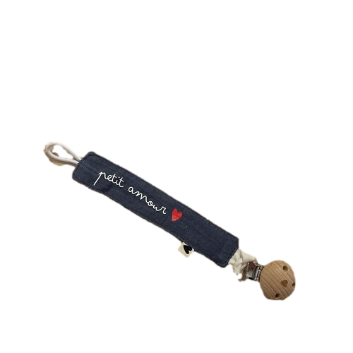 Les Petits Marmots | Attache tétine bleu - Petit amour