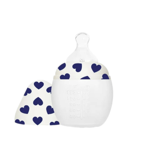 Les Petits Marmots | Biberon Elhée 150ml - Coeur bleu