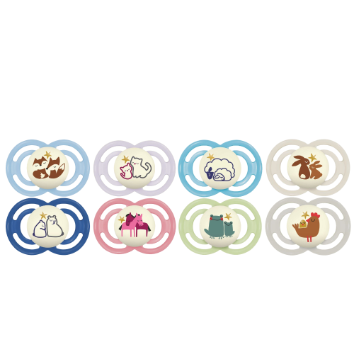 Les Petits Marmots | 2 sucettes Perfect Nuit Animaux - +18mois