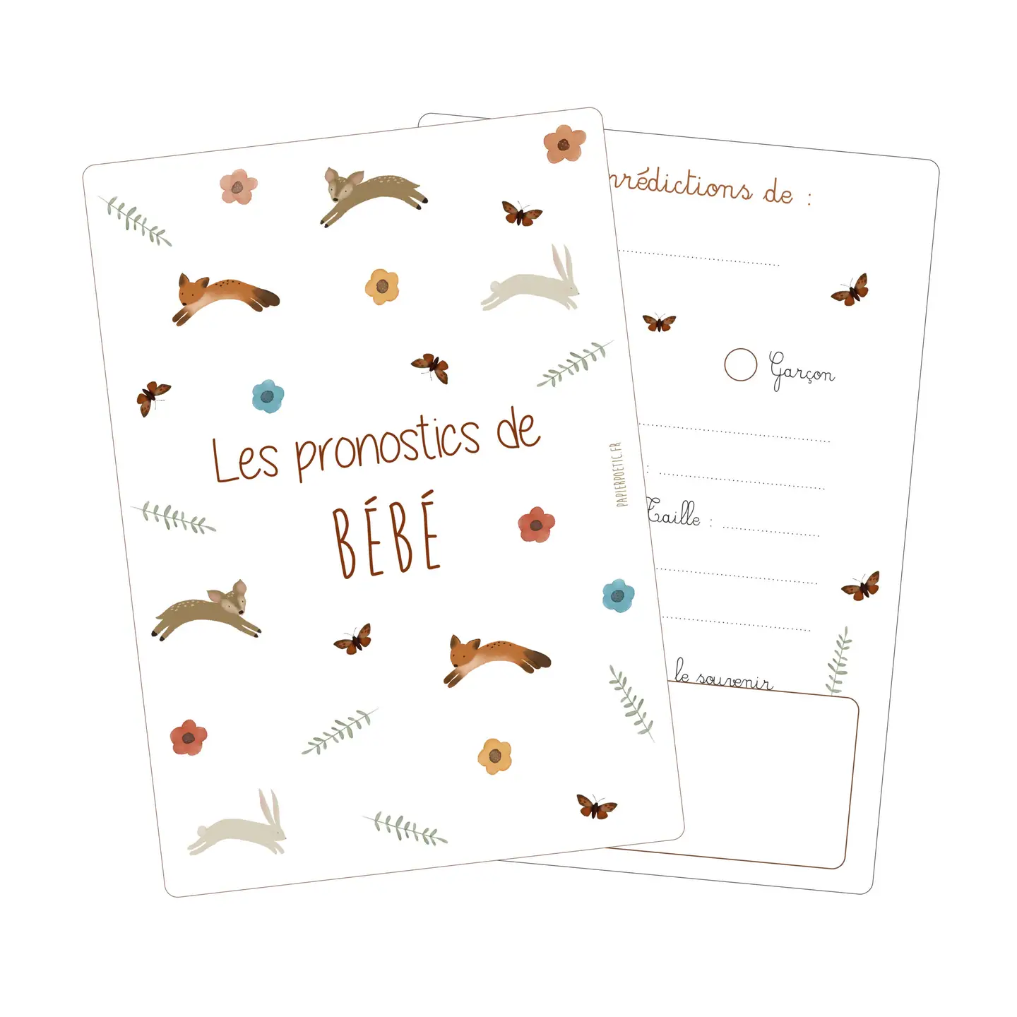 Les Petits Marmots | Cartes pronostics - Animaux de la forêt