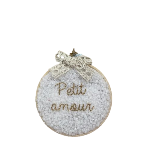 Les Petits Marmots | Mini-tambour écru - Petit amour