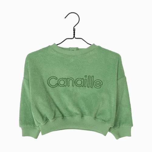 Les Petits Marmots | Sweatshirt en éponge Canaille - Pomme