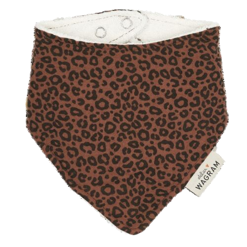 Les Petits Marmots | Bavoir bandana - Léopard marron