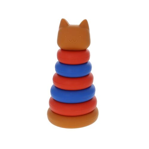 Les Petits Marmots | Tour à empiler en silicone - Tigre