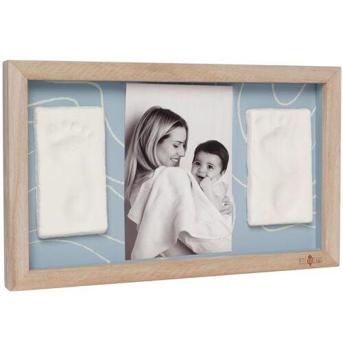 Les Petits Marmots | Cadre 2 empreintes - Bleu