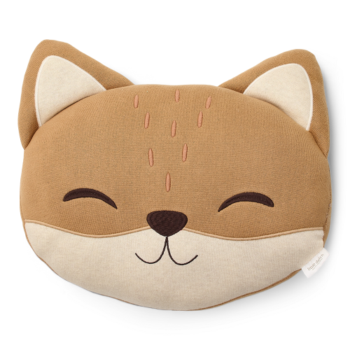 Les Petits Marmots | Coussin tricoté Renard - Forest