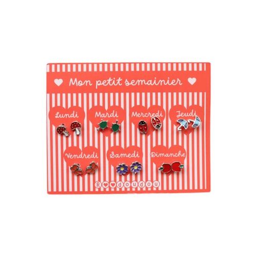 Les Petits Marmots | Semainier boucles d'oreilles enfant