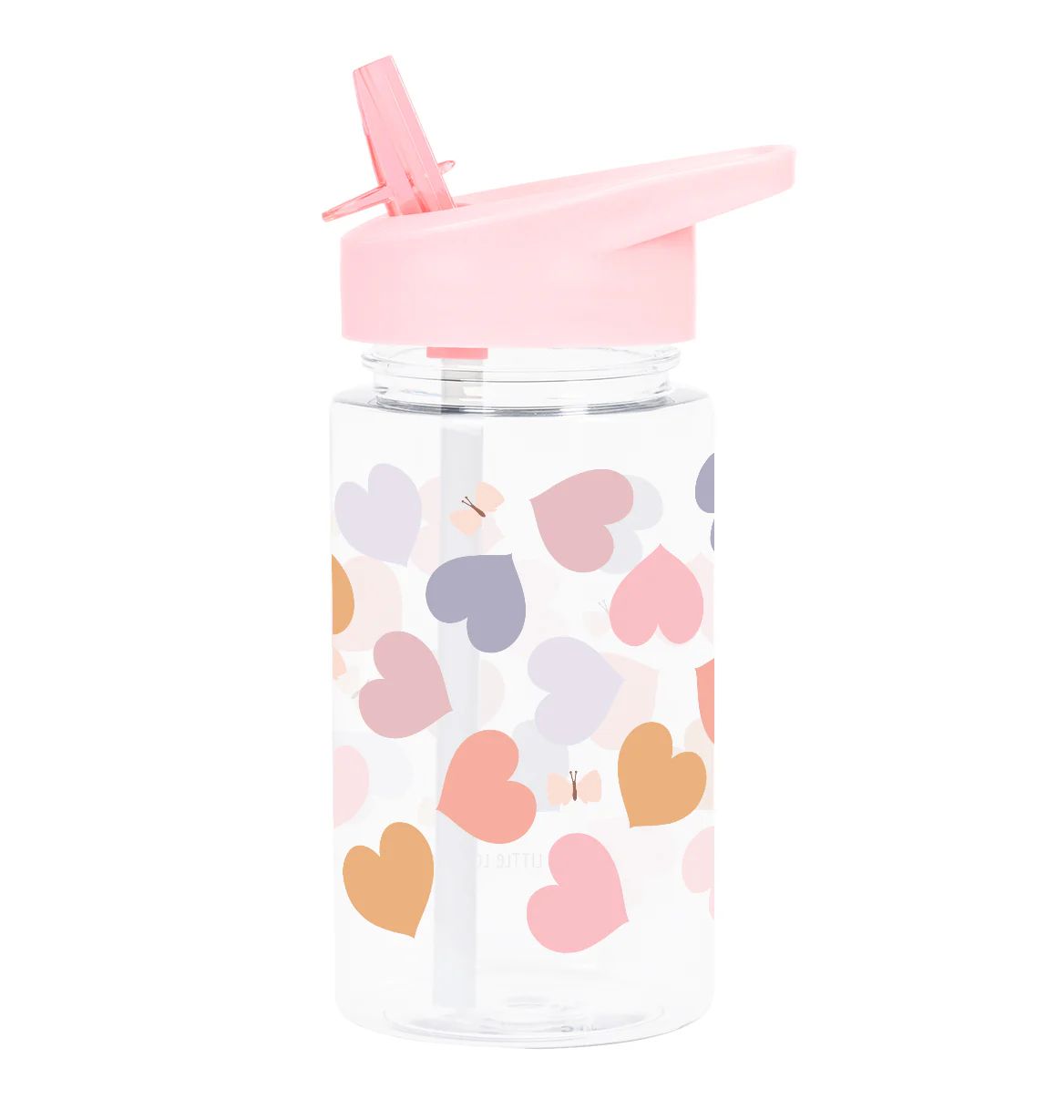 Les Petits Marmots | Gourde avec paille - Hearts