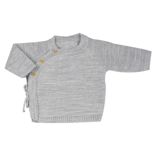 Les Petits Marmots | Brassière bébé en maille - Gris