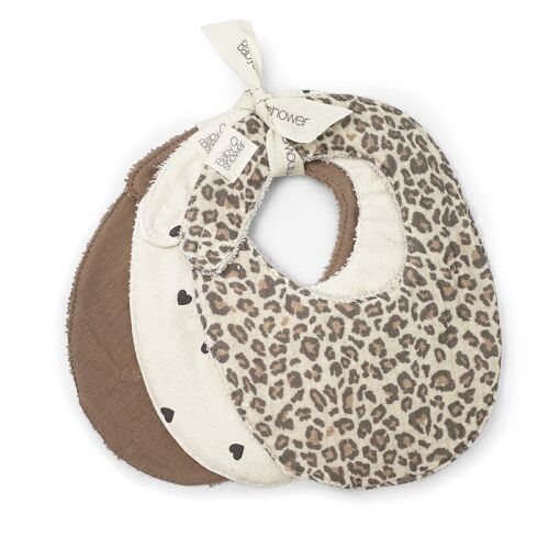 Les Petits Marmots | Set de 3 bavoirs - Wild print