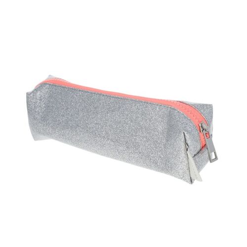 Les Petits Marmots | Trousse argentée et rose à paillettes 