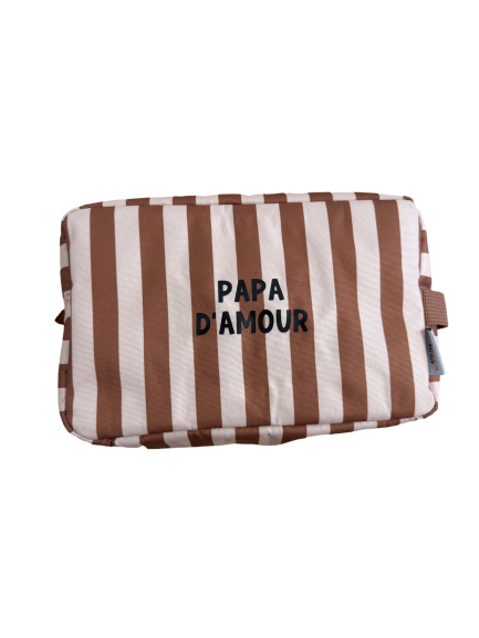 Les Petits Marmots | Trousse de toilette rayures larges - Papa d'amour