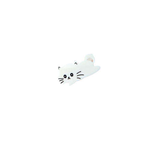 Les Petits Marmots | Barrette - Chat blanc