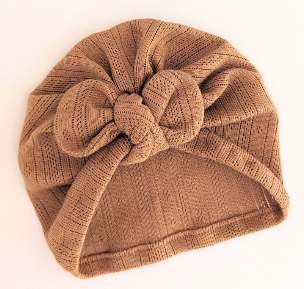 Les Petits Marmots | Turban jersey pointelle - Camel