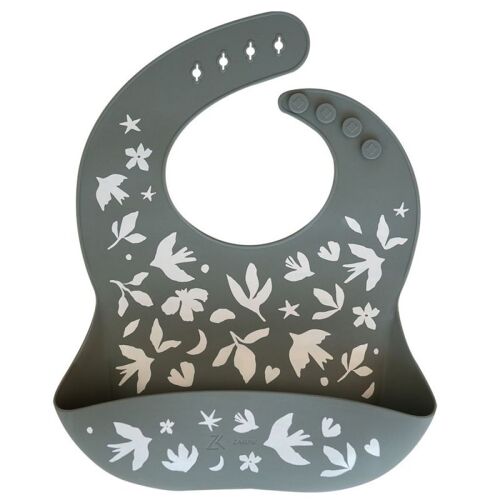 Les Petits Marmots | Bavoir en silicone - Birdy