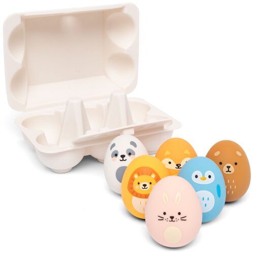 Les Petits Marmots | Boîte d'oeufs hochets (6 pièces)