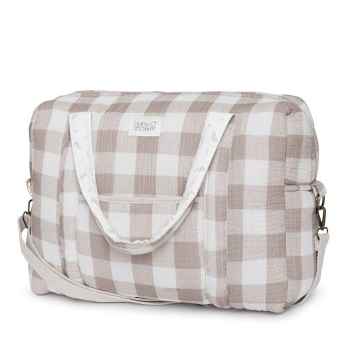 Les Petits Marmots | Sac de maternité Camila - Vichy caramel