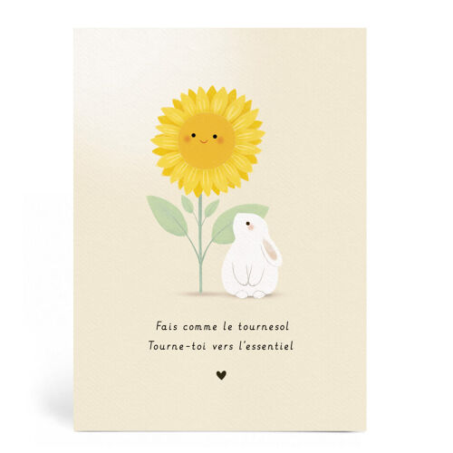 Les Petits Marmots | Carte A6 annonce Zü - Fais comme le tournesol