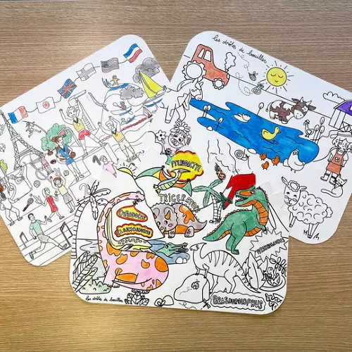 Les Petits Marmots | Set de table à colorier - DB Kids