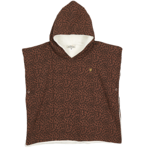 Les Petits Marmots | Poncho de bain 0-3ans - Léopard marron