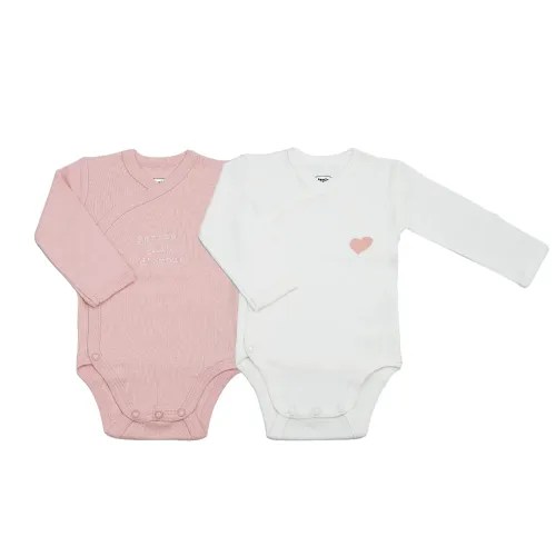 Les Petits Marmots | Set de 2 bodys - Rose