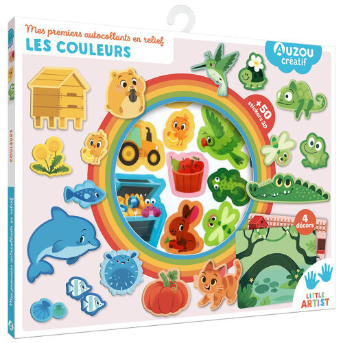Les Petits Marmots | Mes premiers autocollants en relief - Les couleurs
