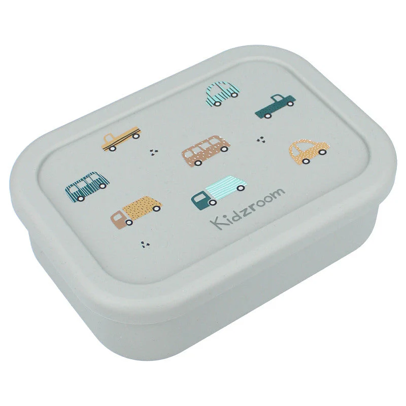 Les Petits Marmots | Lunch Box silicone - Véhicules verts