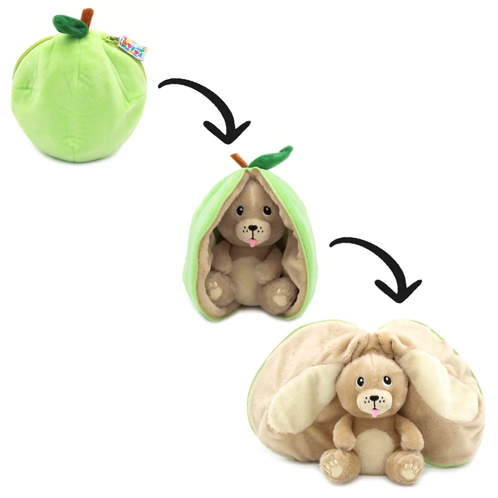 Les Petits Marmots | Peluche 2 en 1 - Le chien/la pomme