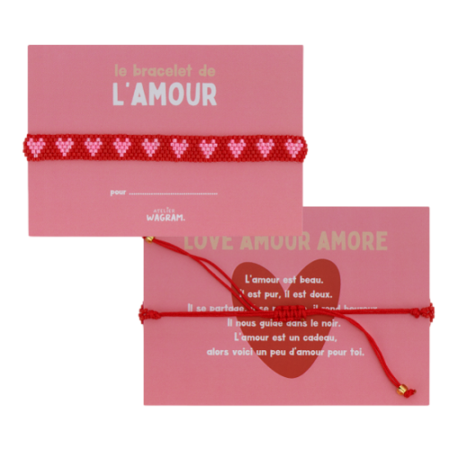 Les Petits Marmots | Bracelet perle - Rouge/rose