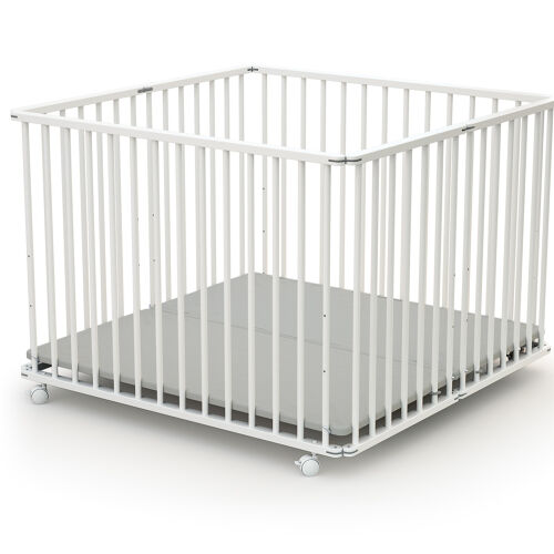 Les Petits Marmots | Parc pliant 100x100 - Blanc