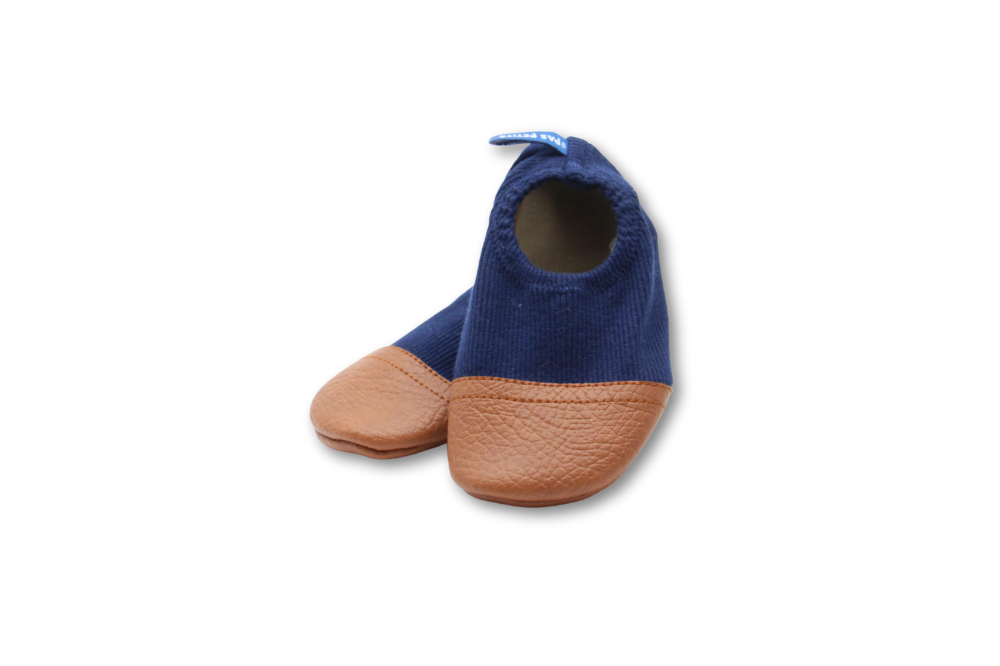 Les Petits Marmots | Chaussons souples - Les petits jerseys Bleu profond